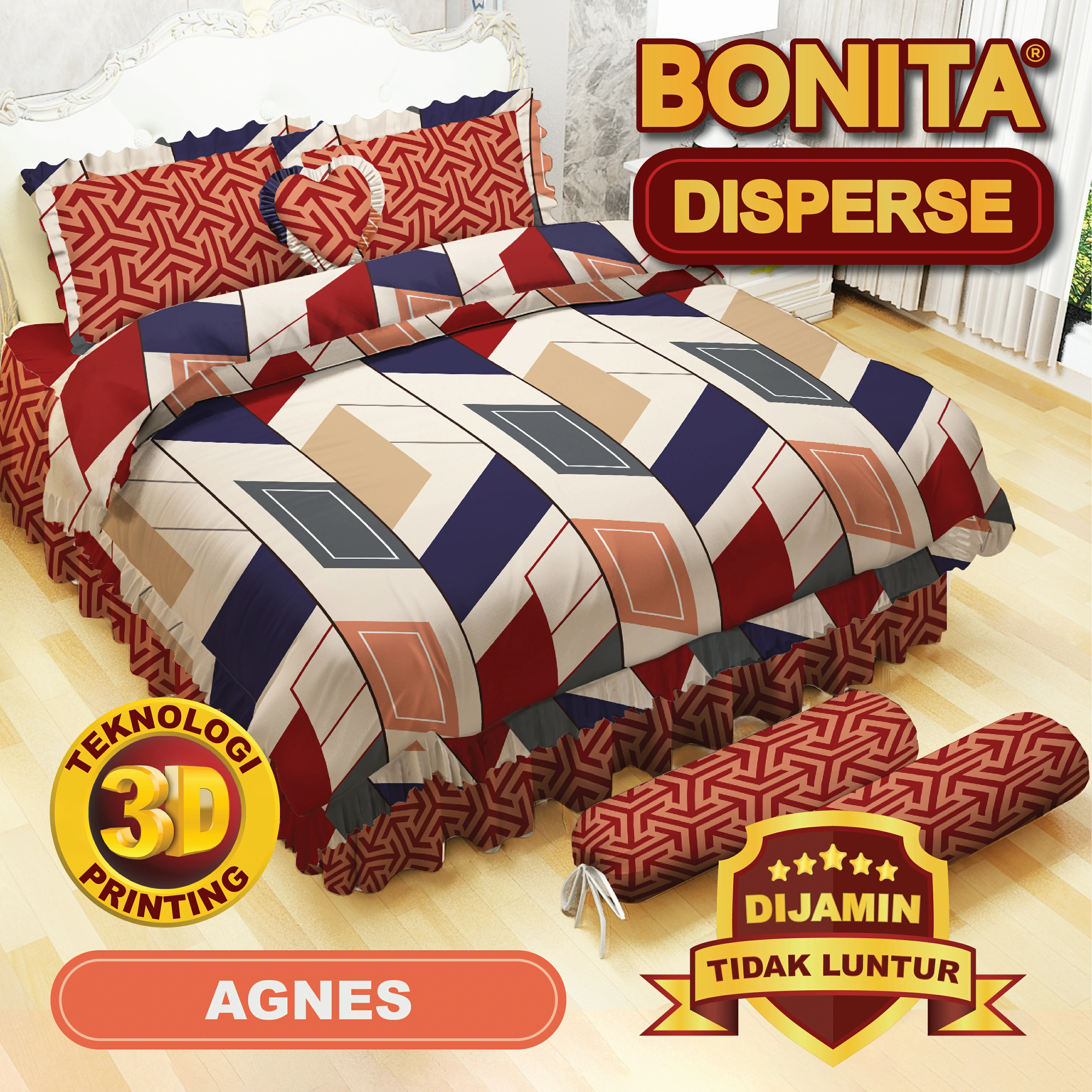 Bonita Bedcover Set Rumbai Double - Agnes