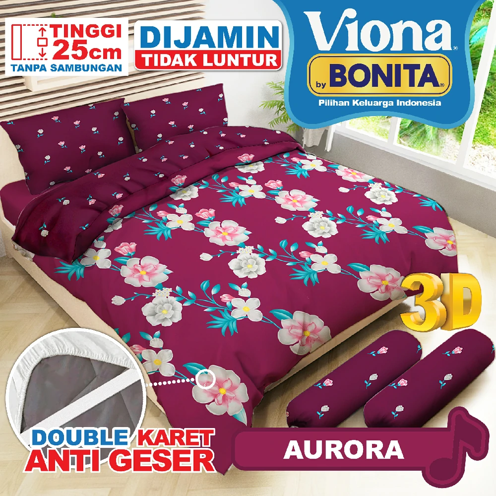 Viona Bedcover Set Fitted Double - Aurora
